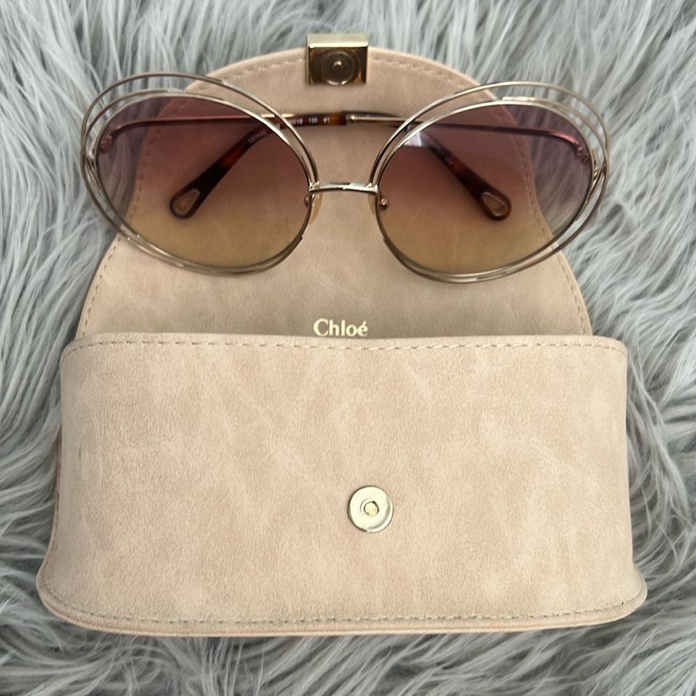 Chloe rose tinted sunglasses